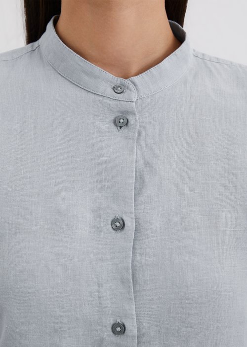A-shape linen blouse regular — Light blue