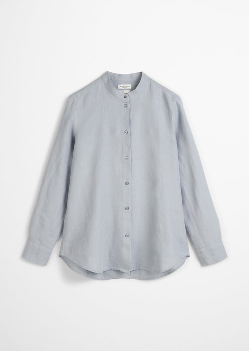 A-shape linen blouse regular — Light blue