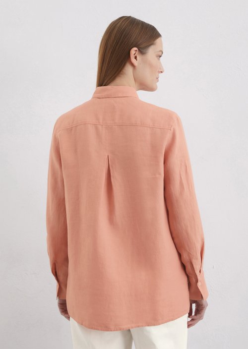 Linen blouse regular — Light red