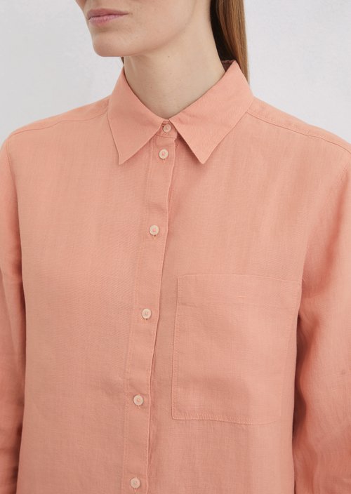 Linen blouse regular — Light red