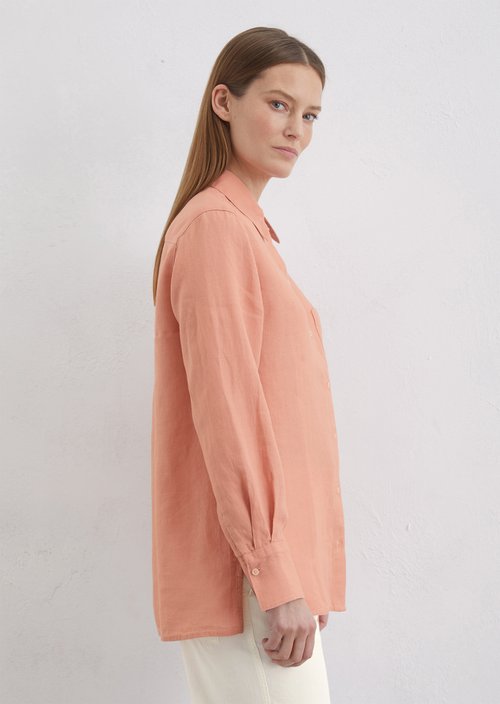 Linen blouse regular — Light red