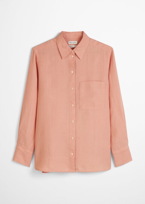 Linen blouse regular — Light red