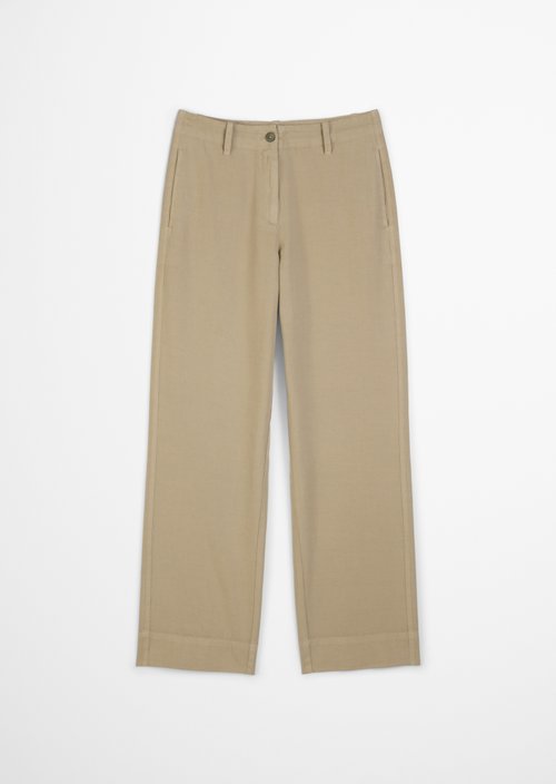 Wide trousers model Lande long — Beige