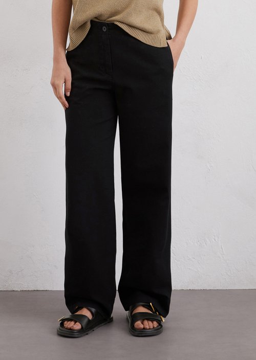 Wide trousers model Lande long — Black