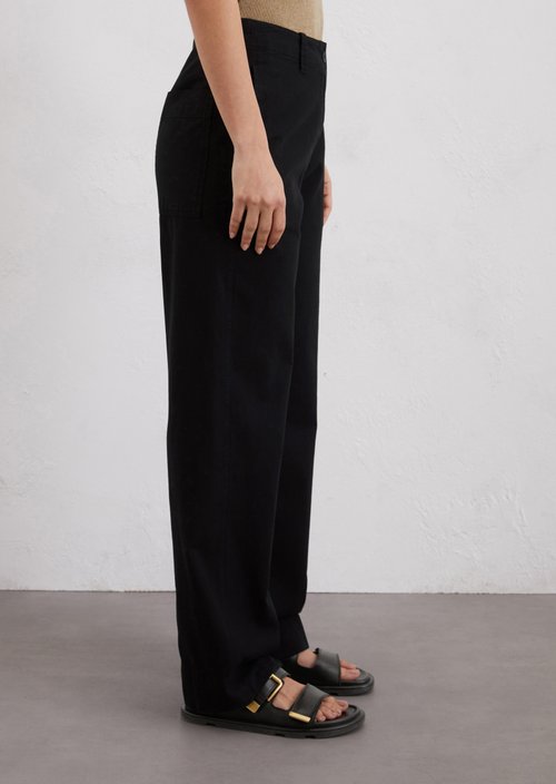 Wide trousers model Lande long — Black