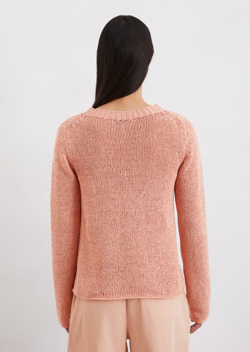 Knitted sweater slim — Light red