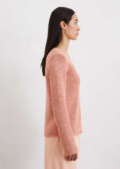 Knitted sweater slim — Light red