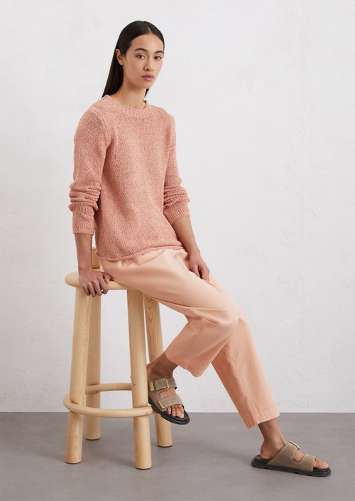 Knitted sweater slim — Light red