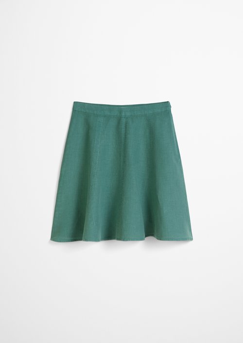 Relaxed short skirt — Dark green
