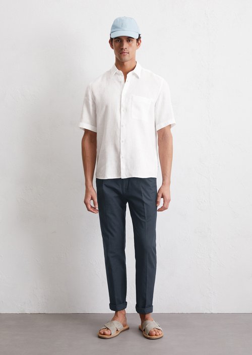 Regular short-sleeved shirt — White