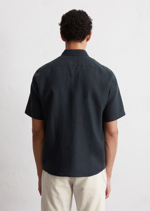 Regular short-sleeved shirt — Dark blue