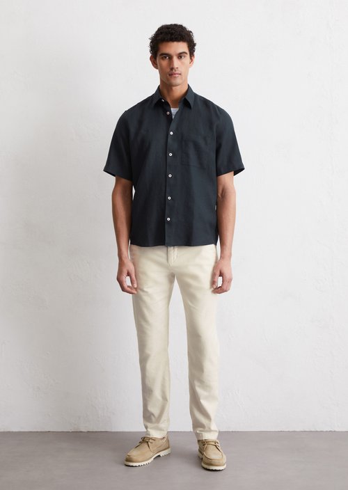 Regular short-sleeved shirt — Dark blue