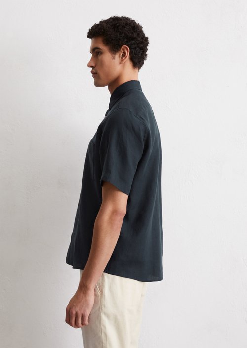 Regular short-sleeved shirt — Dark blue