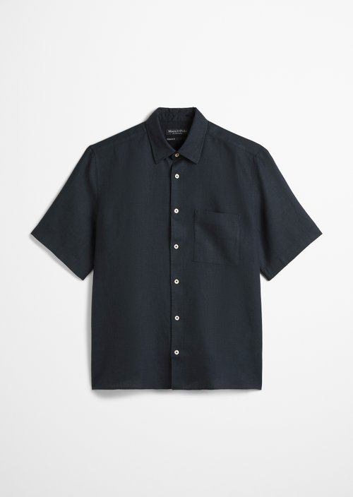 Regular short-sleeved shirt — Dark blue