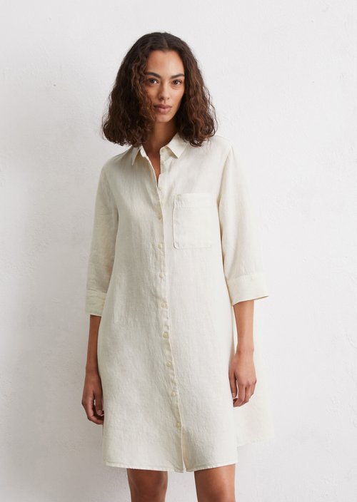 Relaxed linen dress — Beige