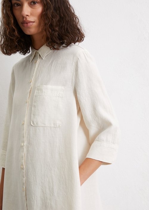 Relaxed linen dress — Beige