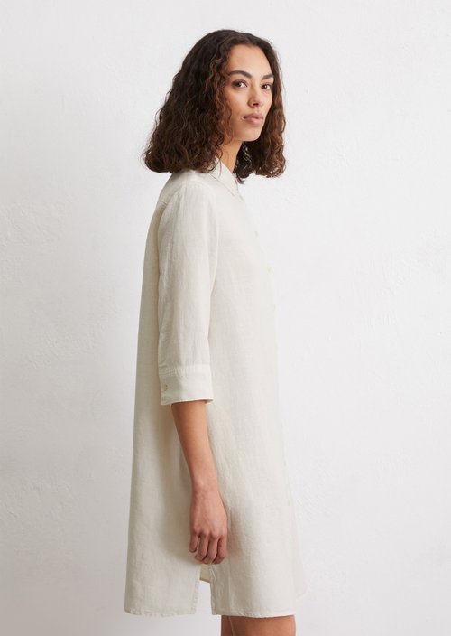 Relaxed linen dress — Beige