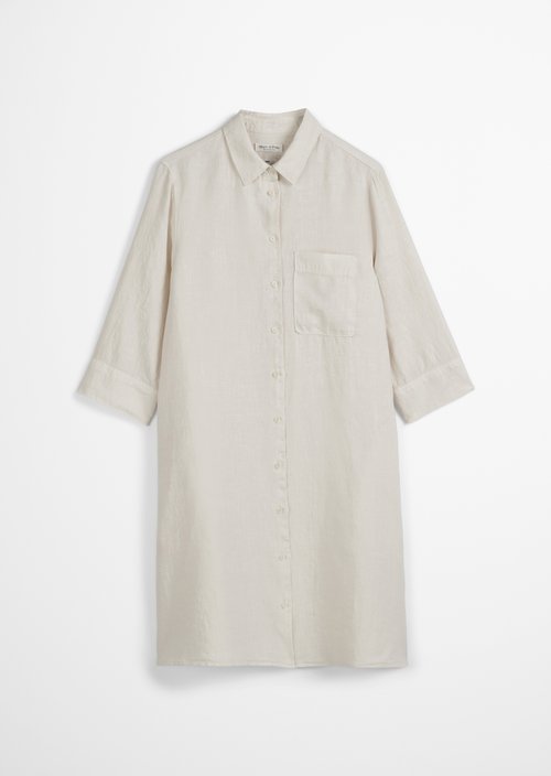 Relaxed linen dress — Beige