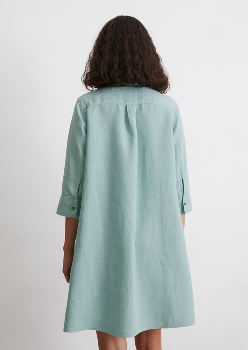 Relaxed linen dress — Light green