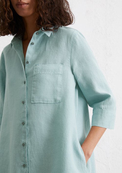 Relaxed linen dress — Light green