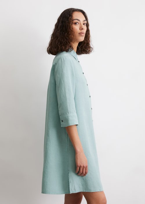 Relaxed linen dress — Light green