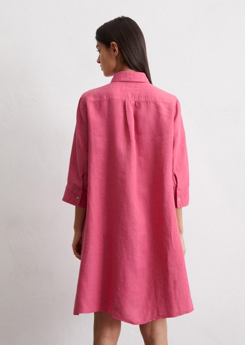 Relaxed linen dress — Rose