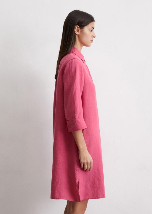 Relaxed linen dress — Rose