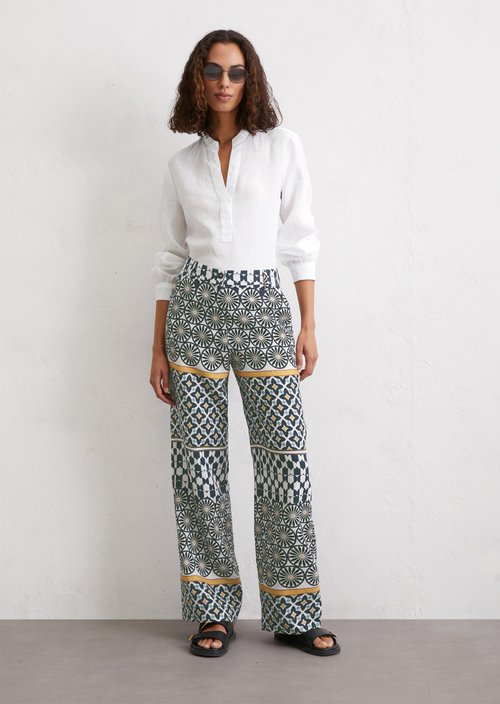 Straight linen trousers — MF54