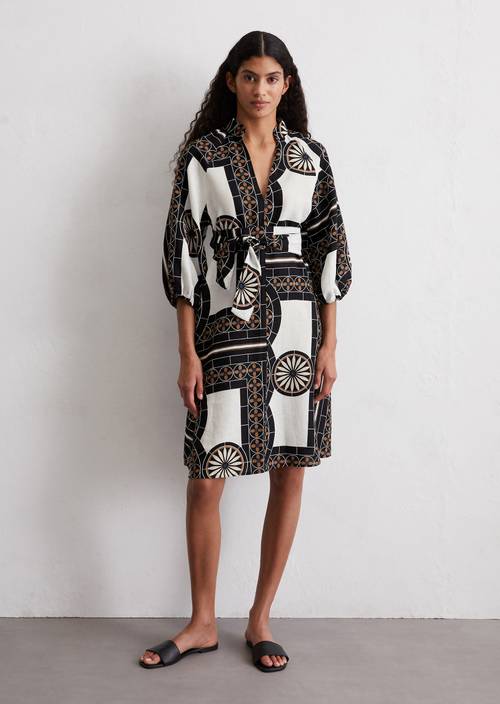 marco polo linen dress Linen dress flared made of light quality