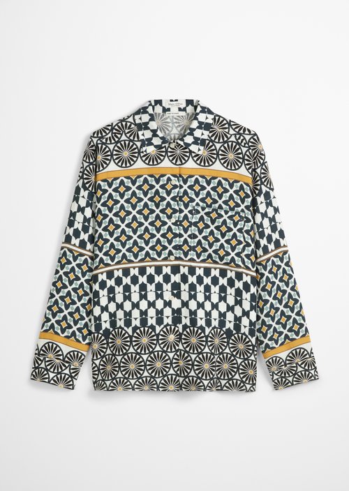 Print linen blouse regular — MF54