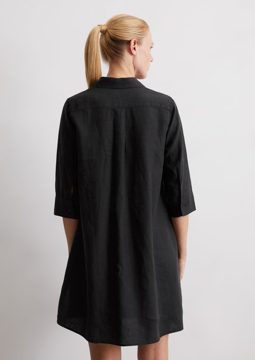 Relaxed shirt dress — Black