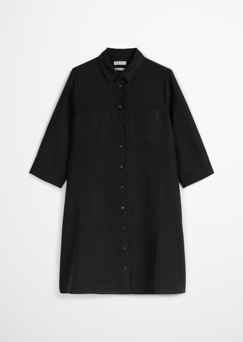 Relaxed shirt dress — Black