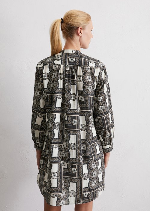 Relaxed print shirt dress — MF59