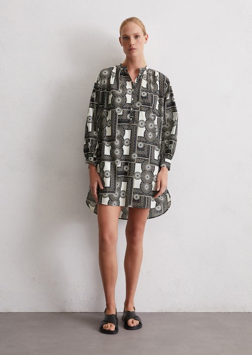 Relaxed print shirt dress — MF59