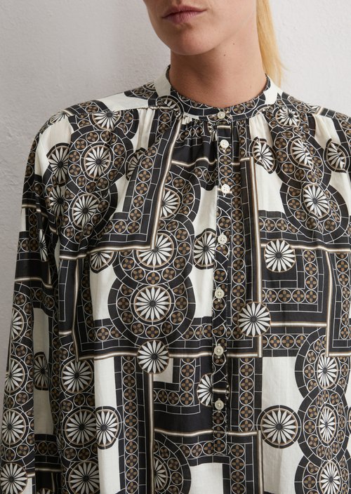 Relaxed print shirt dress — MF59