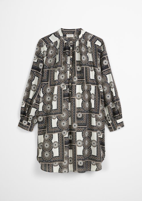 Relaxed print shirt dress — MF59