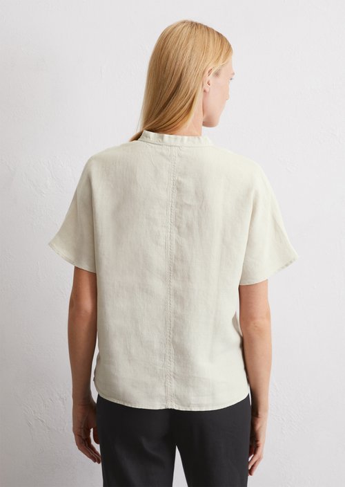 Linen blouse relaxed — Beige