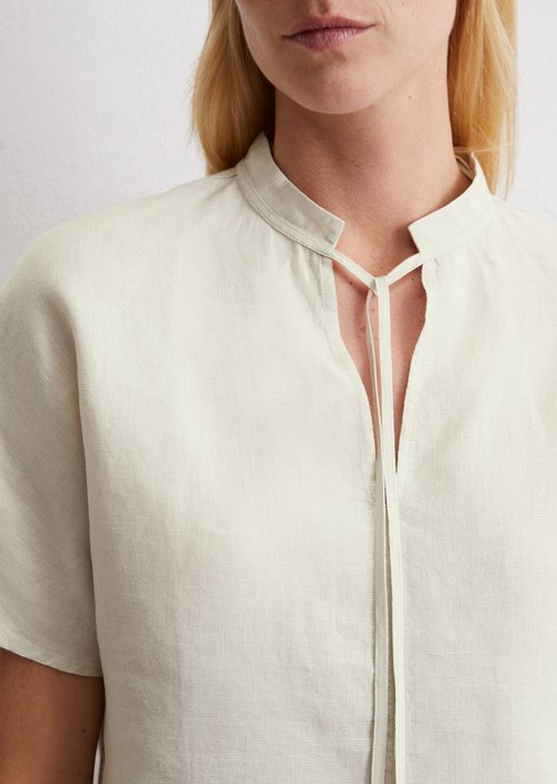 Linen blouse relaxed — Beige