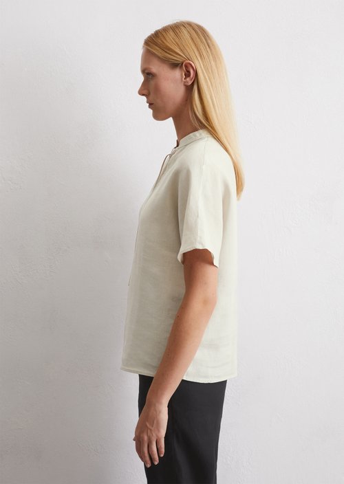 Linen blouse relaxed — Beige