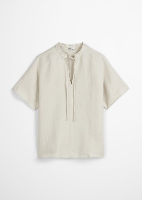 Linen blouse relaxed — Beige