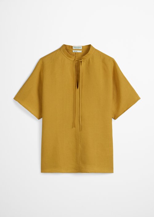 Linen blouse relaxed — Yellow