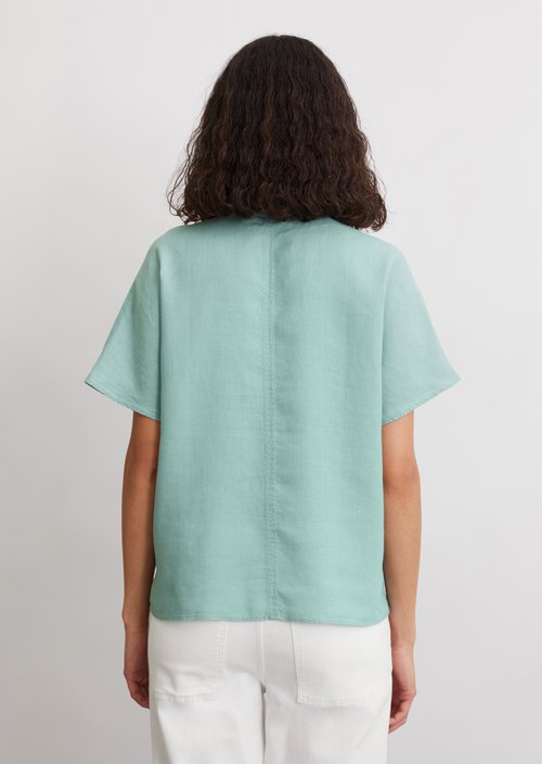Linen blouse relaxed — Light green