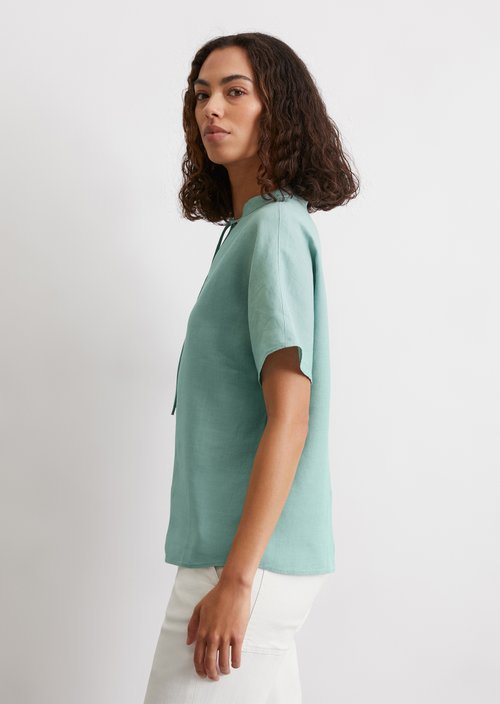 Linen blouse relaxed — Light green