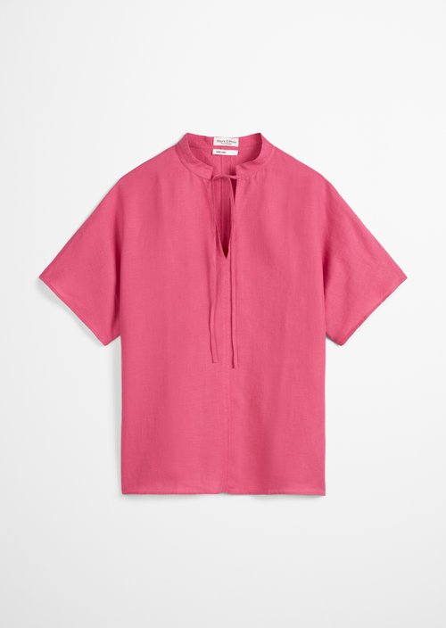 Linen blouse relaxed — Rose