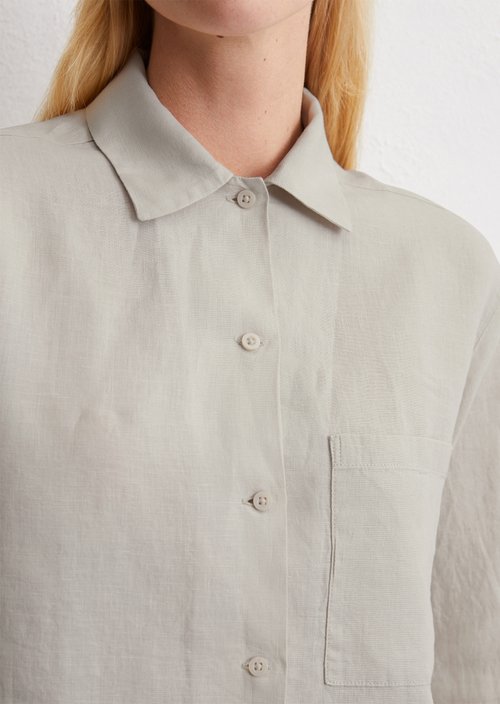 Linen blouse regular — Beige