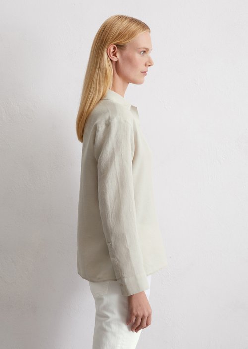 Linen blouse regular — Beige
