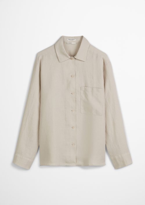 Linen blouse regular — Beige