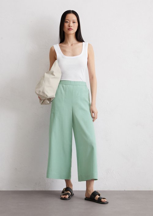 Culotte wide cropped — Light green