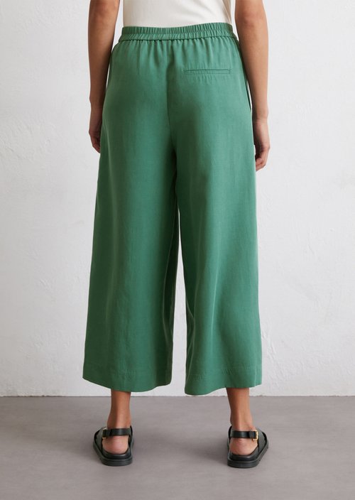 Culotte wide cropped — Dark green
