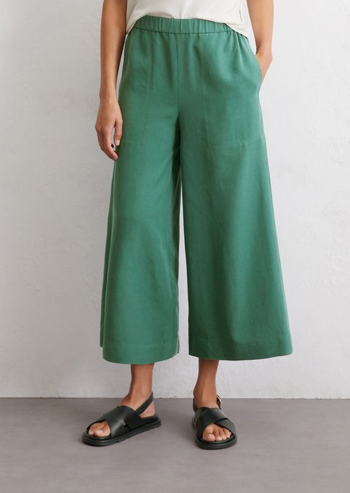 Culotte wide cropped — Dark green